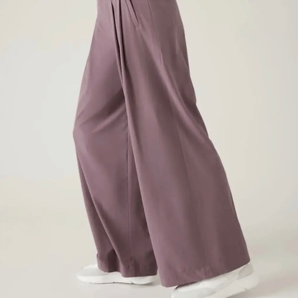Athleta Brooklyn Heights Wide Leg Pant  Size 10 Damask Mauve Size 16 - Picture 2 of 7